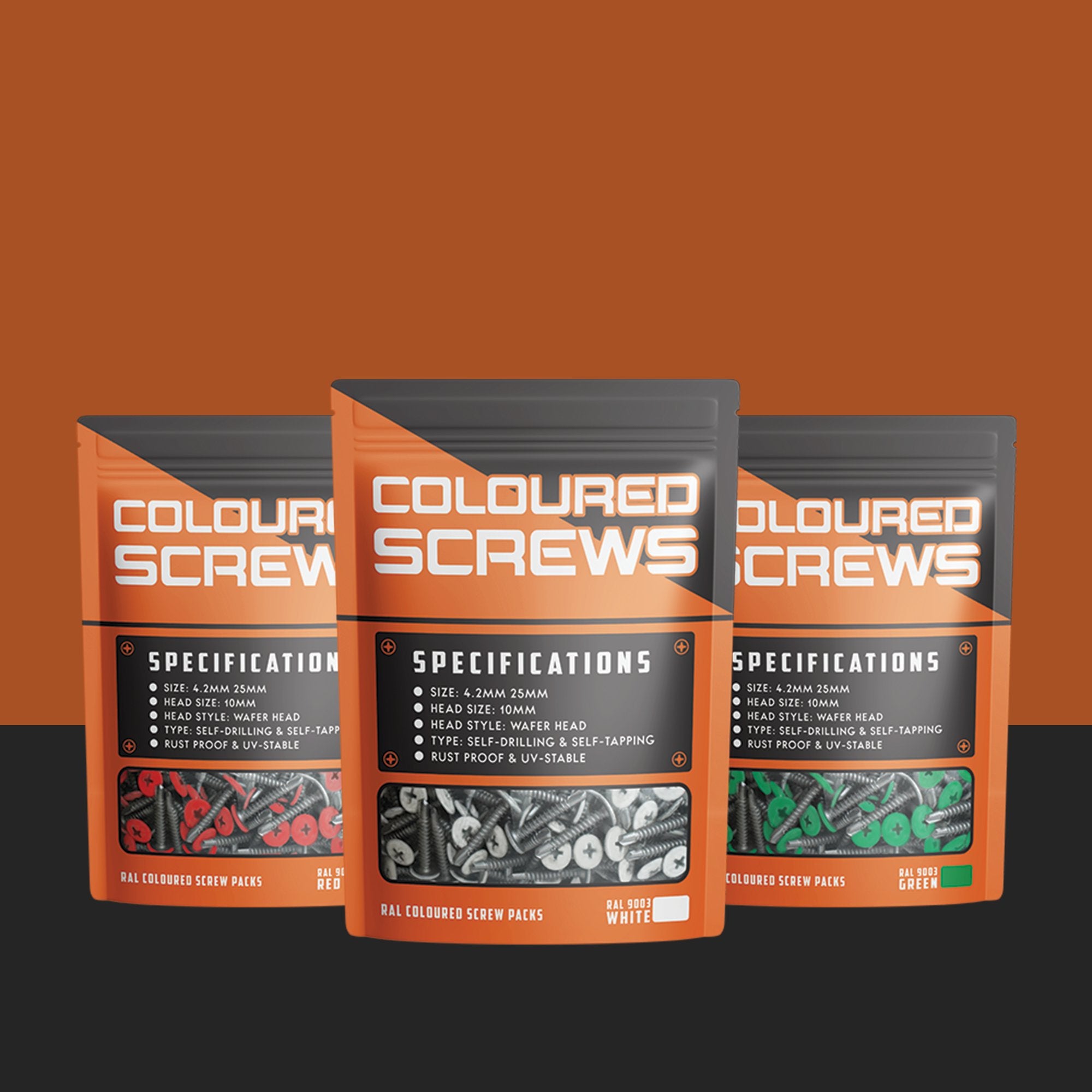 Shop RAL Coloured Screw Packs – Coloured Screws