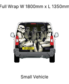 A digital image showing a Citroen van rear panel with a small Stormtrooper decal applied to it.